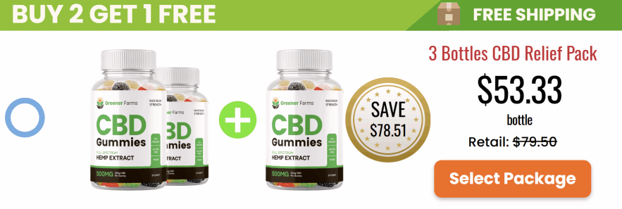 greener farms cbd gummies 6 bottle